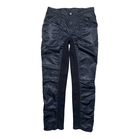 Hybrid split nylon/ribbed flight trouser